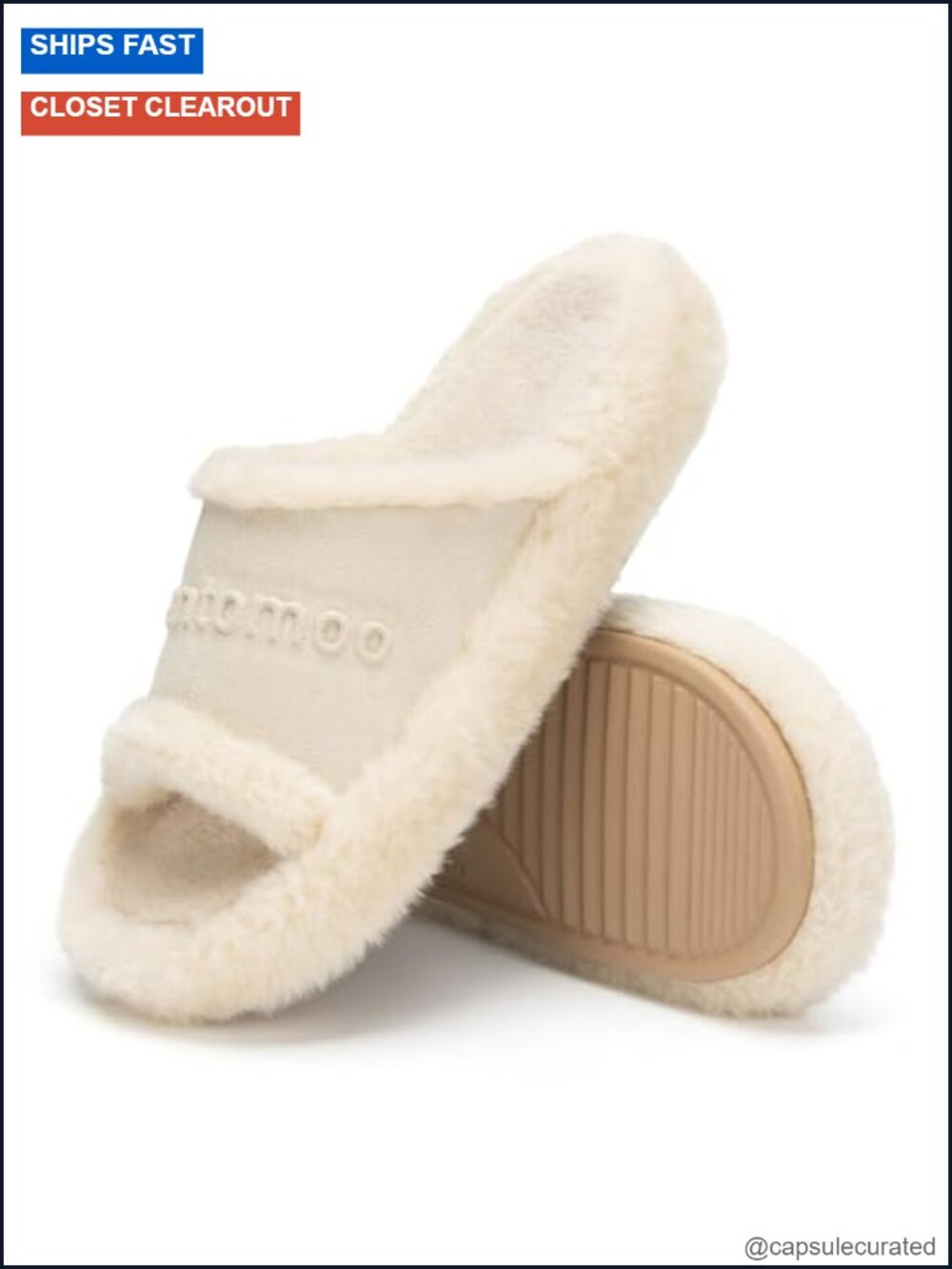 Memory Foam Slippers Faux Fur Lined Plush Comfy House Slippers